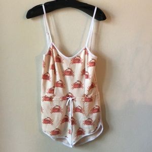 NEW Wildfox terrycloth crab romper